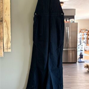 Free People Black Overalls